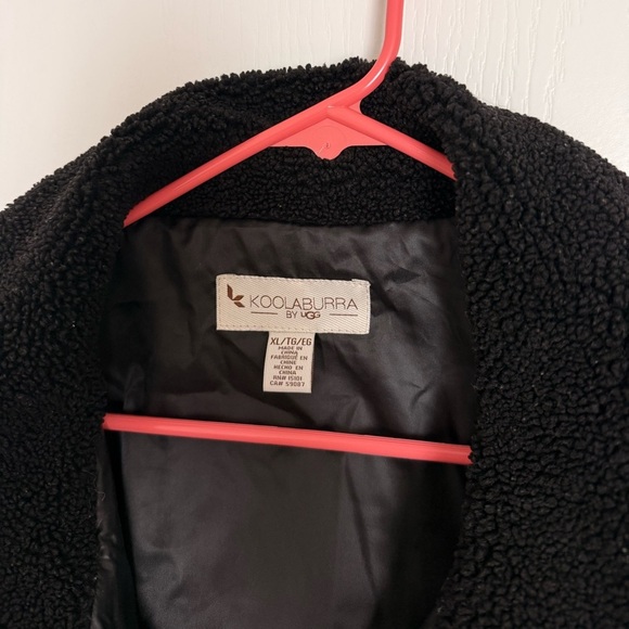 Koolaburra By UGG Mixed Media Fleece Quilted Jacket Black Jacket Fleece Size XL - Picture 4 of 11